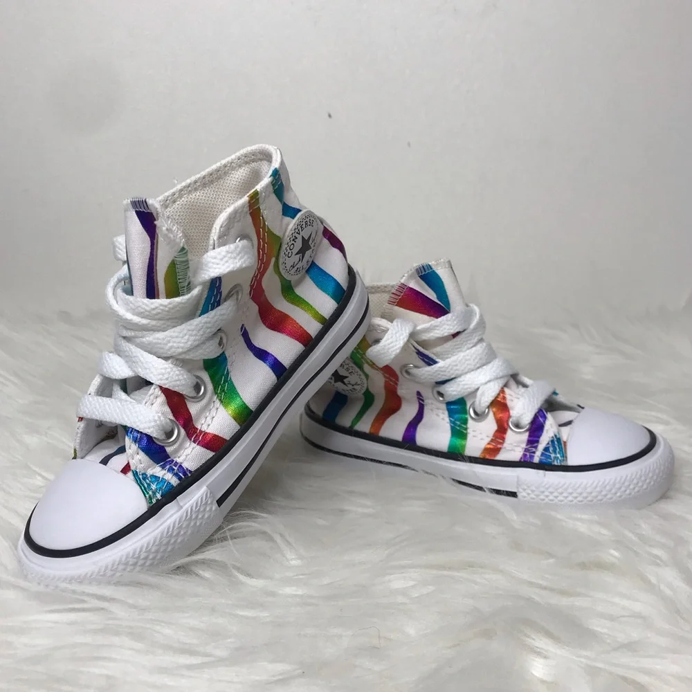 Converse Infant Chuck Taylor All Star High Top Zebra Sneaker Size 6